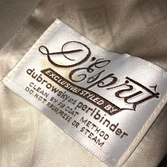 Vintage D Esprit Dubrowsky Perlbinder Womens Small Faux Fur Knit Coat Jacket S - Picture 7 of 8